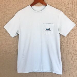 Vineyard Vines Boat Graphic Pocket T Shirt Youth S Blue